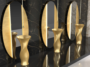 DAME - Freestanding round Vetro Freddo® washbasin by Glass Design - view 3